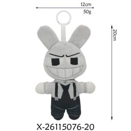 20cm Plush Pendant The Amazing Digital Circus Caine Plush Toys Jax Rabbit Anime Peripherals Plush Keychain Decor Ornaments Gift