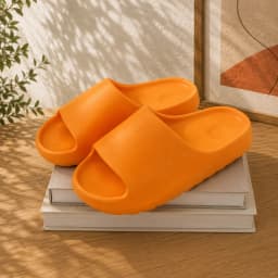 Men's and Women's Couple Style Spring and Summer Comfortable Eva Thick-Soled Casual Simple Slippers, Suitable for Indoor Bathroom and Home Use, Versatile for Both Indoor and Outdoor Wear