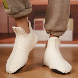 YRZL Winter Slippers Men Couple Slippers Non-slip Warm Women and Men Slipper Indoor Soft Shoes Comfortable Flat Home Cotton Shoe