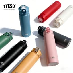 TYESO 750ML New Thermos Bottle With Straw Stainless Steel Car Thermal Cup Sports Water Bottles Keeps Cold and Heat Thermal Mug