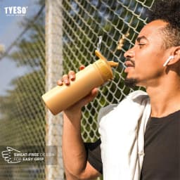 TYESO 750ML New Thermos Bottle With Straw Stainless Steel Car Thermal Cup Sports Water Bottles Keeps Cold and Heat Thermal Mug
