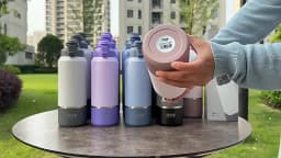 Tyeso Large Capacity Insulated Water Bottle Portable Travel Mug with Handle Leak-Proof Lid for Outdoor Sports Hiking Drinkware