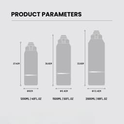 Tyeso Large Capacity Insulated Water Bottle Portable Travel Mug with Handle Leak-Proof Lid for Outdoor Sports Hiking Drinkware