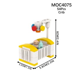 MOC City Series Baby Figure brick Crib Carriage Stroller Furniture Compatible Action Figure Building Block Toy for Children Gift