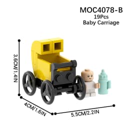MOC City Series Baby Figure brick Crib Carriage Stroller Furniture Compatible Action Figure Building Block Toy for Children Gift