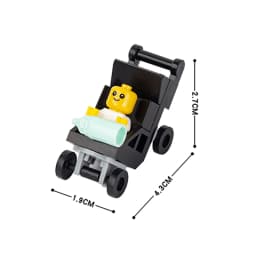 MOC City Series Baby Figure brick Crib Carriage Stroller Furniture Compatible Action Figure Building Block Toy for Children Gift
