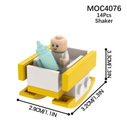 MOC City Series Baby Figure brick Crib Carriage Stroller Furniture Compatible Action Figure Building Block Toy for Children Gift