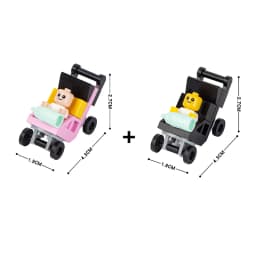 MOC City Series Baby Figure brick Crib Carriage Stroller Furniture Compatible Action Figure Building Block Toy for Children Gift