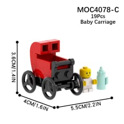 MOC City Series Baby Figure brick Crib Carriage Stroller Furniture Compatible Action Figure Building Block Toy for Children Gift