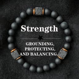 Elastic Men's Volcanic Stone Bracelet with Square Black Agate Fashionable Jewelry Suitable for Modern Gentlemen Magnetic Therapy