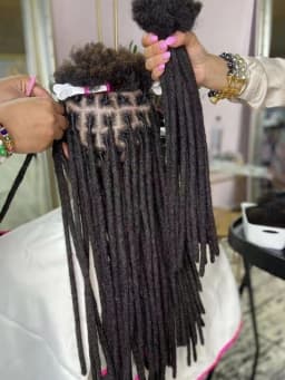 6-20 Inch 100% Human Hair Inter Loc Extensions 0.6cm Width Full Handmade Dreadlock Extensions for Men Women Kids Can Be Dye