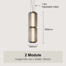 Restaurant Long Stripe Pendant Light Smoke Gray Glass Lampshade Nordic Led Hanging Light Living Dining Room Decor Pendant Lamp
