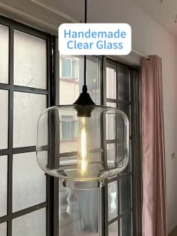 Caren Lighting Handmade Glass Modern Nordic Hanging Loft Glass Pendant Light Decor Lights Fixtures Led Filament Dinningroom Lamp