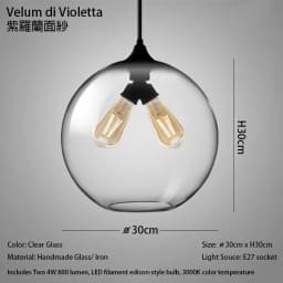 Caren Lighting Handmade Glass Modern Nordic Hanging Loft Glass Pendant Light Decor Lights Fixtures Led Filament Dinningroom Lamp