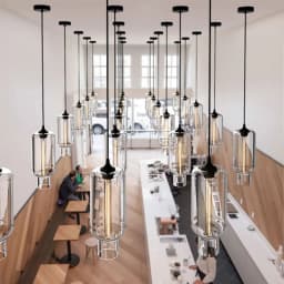 Caren Lighting Handmade Glass Modern Nordic Hanging Loft Glass Pendant Light Decor Lights Fixtures Led Filament Dinningroom Lamp