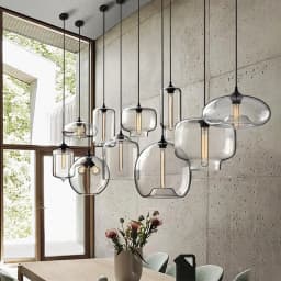 Caren Lighting Handmade Glass Modern Nordic Hanging Loft Glass Pendant Light Decor Lights Fixtures Led Filament Dinningroom Lamp