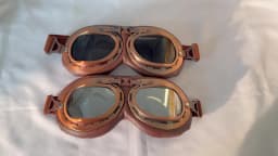 Retro Motorcycle Goggles Glasses Vintage Moto Classic Goggles for Harley Pilot Steampunk ATV Bike Copper Helmet 1Pcs
