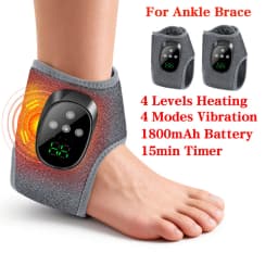 Electric Foot Heat Massager Hot Compress Vibration Health Care Ankle Massage Wrap for Joint Protection Ankle Support Brace