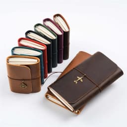 A5 Three Fold Journal Real Leather Notebook Refillable Vintage Style Diary Traveler Note Books Back to School Gift