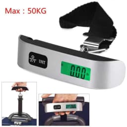1pcs Portable Scale Digital LCD Display 110lb/50kg Electronic Luggage Hanging Suitcase Travel Weighs Baggage Bag Weight Balance