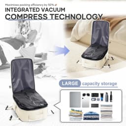 Men Women Air Vacuum Compression Travel Backpack 15.6in Laptop Backpack, Vacuum Clothing Storage Bag Airplane Cabin Backpack
