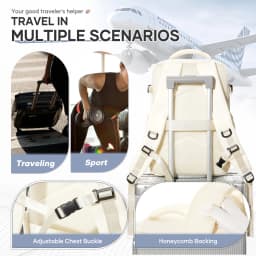Men Women Air Vacuum Compression Travel Backpack 15.6in Laptop Backpack, Vacuum Clothing Storage Bag Airplane Cabin Backpack