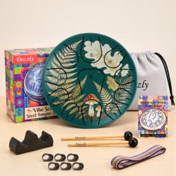 Garden Rain Drum Steel Tongue Drum Percussion Instrument Beginners Learn to Play 6-inch-11 Sound Tank Drum for  Yoga Meditation