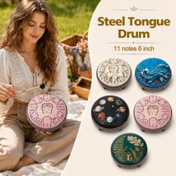 Garden Rain Drum Steel Tongue Drum Percussion Instrument Beginners Learn to Play 6-inch-11 Sound Tank Drum for  Yoga Meditation