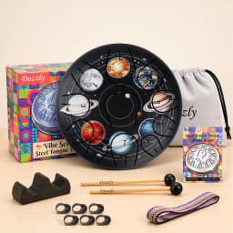 Garden Rain Drum Steel Tongue Drum Percussion Instrument Beginners Learn to Play 6-inch-11 Sound Tank Drum for  Yoga Meditation