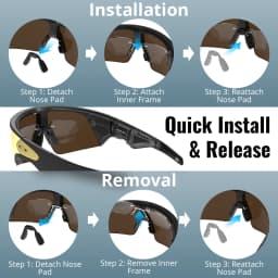 HiBloks Clip On Lenses For Oakley Meta Vanguard Smart Glasses Custom Prescription Lenses Clip-On Replaceable Lens Clear Clip