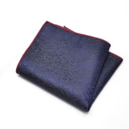 25cm Mens Classic Pocket Square Towel Polyester Paisley Striped Handkerchief Suit Shirt Accessories Wedding Party Navy Red Hanky