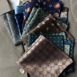 2025 Luxury Formal Pocket Square Navy Striped Floral Silk Handkerchief 24cm Brown Color Hanky Wedding Banquet Accessories Cravat