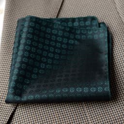 2025 Luxury Formal Pocket Square Navy Striped Floral Silk Handkerchief 24cm Brown Color Hanky Wedding Banquet Accessories Cravat