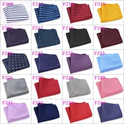 Wholesale Set 10 Piecess Men's Pocket Squares 10In Solid Floral Dots For Men Women Handkerchiefs Set Assorted From 300 Colors