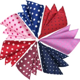 Wholesale Set 10 Piecess Men's Pocket Squares 10In Solid Floral Dots For Men Women Handkerchiefs Set Assorted From 300 Colors