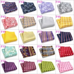 Wholesale Set 10 Piecess Men's Pocket Squares 10In Solid Floral Dots For Men Women Handkerchiefs Set Assorted From 300 Colors