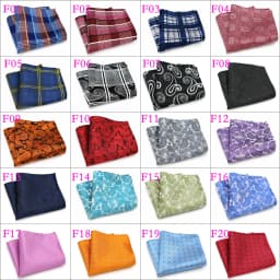 Wholesale Set 10 Piecess Men's Pocket Squares 10In Solid Floral Dots For Men Women Handkerchiefs Set Assorted From 300 Colors