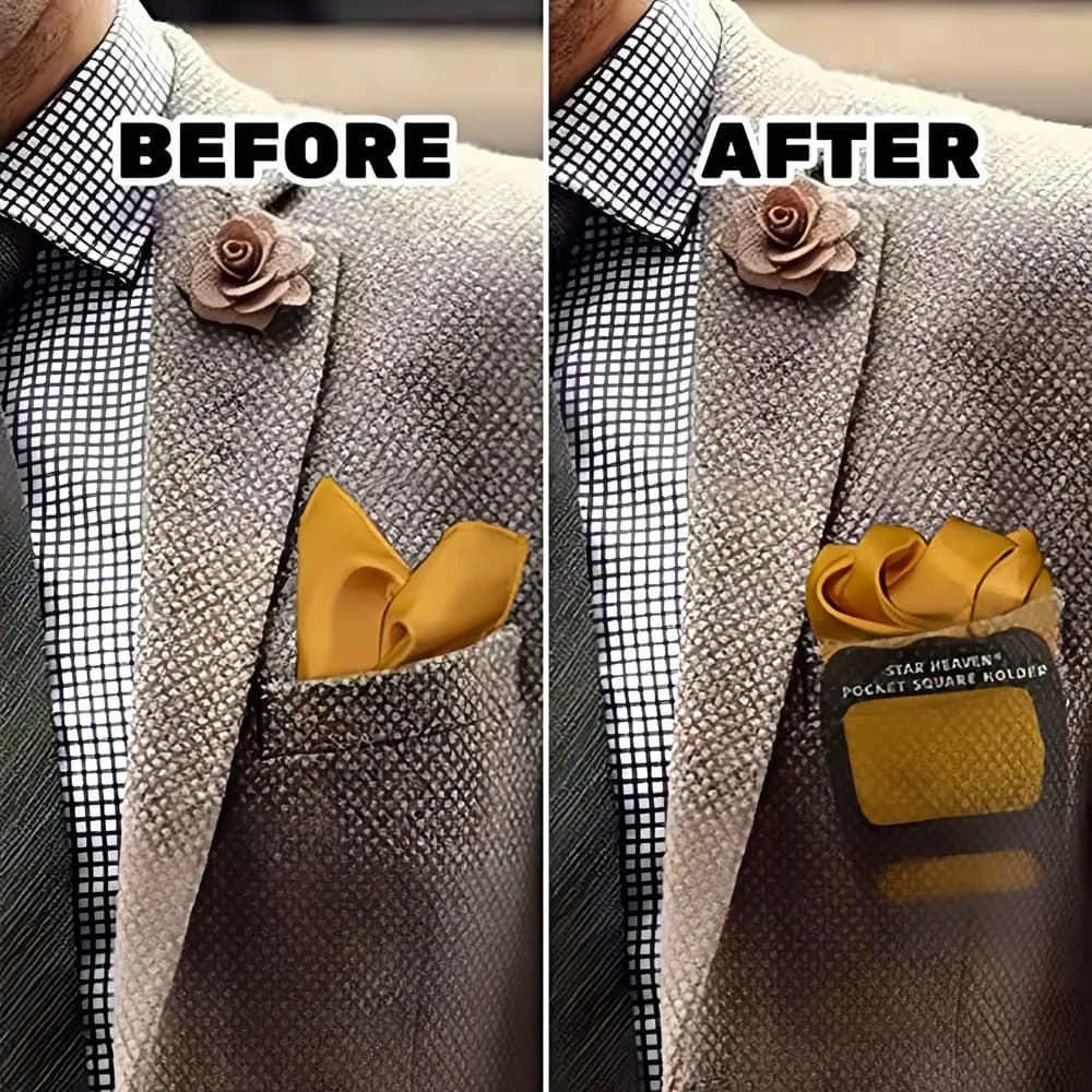 Pocket Square Holder Handkerchief Keeper Organizer Accessories For Men Square Scarf