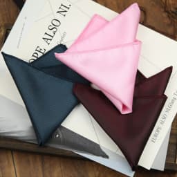 24cm Classic Solid Color White Brown Pocket Square Gentleman Elegant Polyester Handkerchief Wedding Business Hanky Men Cravat