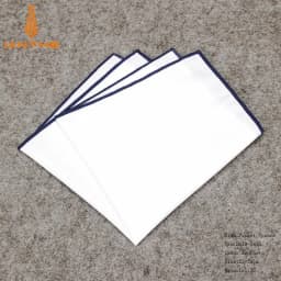 2018 Fashion Mens Cotton White Handkerchief Colorful Rim Pocket Square for Men Women Party Wedding Groom Suits Pocket Hankies