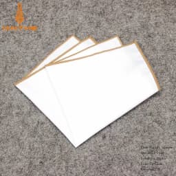 2018 Fashion Mens Cotton White Handkerchief Colorful Rim Pocket Square for Men Women Party Wedding Groom Suits Pocket Hankies