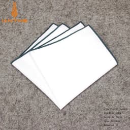 2018 Fashion Mens Cotton White Handkerchief Colorful Rim Pocket Square for Men Women Party Wedding Groom Suits Pocket Hankies