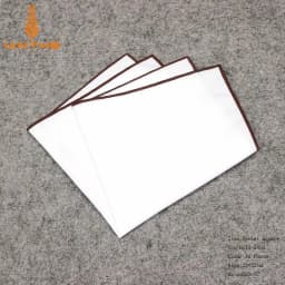 2018 Fashion Mens Cotton White Handkerchief Colorful Rim Pocket Square for Men Women Party Wedding Groom Suits Pocket Hankies