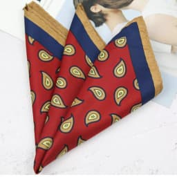 New Dot Red Print Pocket Square Floral Chest Towel Paisley Suits Wedding Gentlemen Hankies Men's Handkerchiefs Pocket Squares