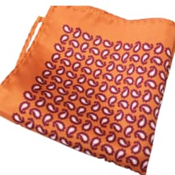 Women's Handkerchief for Paisley Artificial Silk Scarf Men's Pocket Towel Square Scarf Chest Towel for Wedding Flower Print