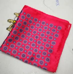 Women's Handkerchief for Paisley Artificial Silk Scarf Men's Pocket Towel Square Scarf Chest Towel for Wedding Flower Print