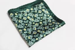Women's Handkerchief for Paisley Artificial Silk Scarf Men's Pocket Towel Square Scarf Chest Towel for Wedding Flower Print
