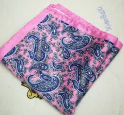 Women's Handkerchief for Paisley Artificial Silk Scarf Men's Pocket Towel Square Scarf Chest Towel for Wedding Flower Print