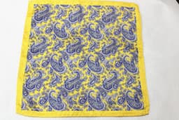 Women's Handkerchief for Paisley Artificial Silk Scarf Men's Pocket Towel Square Scarf Chest Towel for Wedding Flower Print