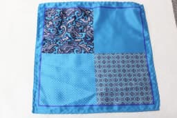 Women's Handkerchief for Paisley Artificial Silk Scarf Men's Pocket Towel Square Scarf Chest Towel for Wedding Flower Print